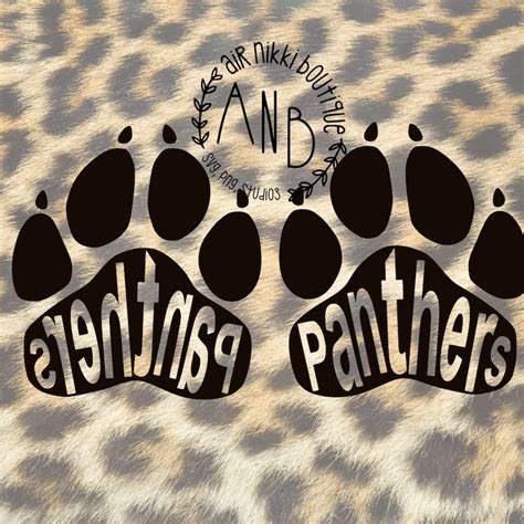 Panthers Paw Print Svg Png Dxf Studio3 Mirrored Png Files Etsy