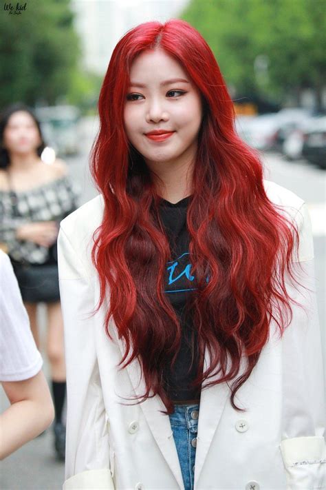 We Kid Do Not Edit Korean Girl Asian Girl Red Hair Inspo Kpop