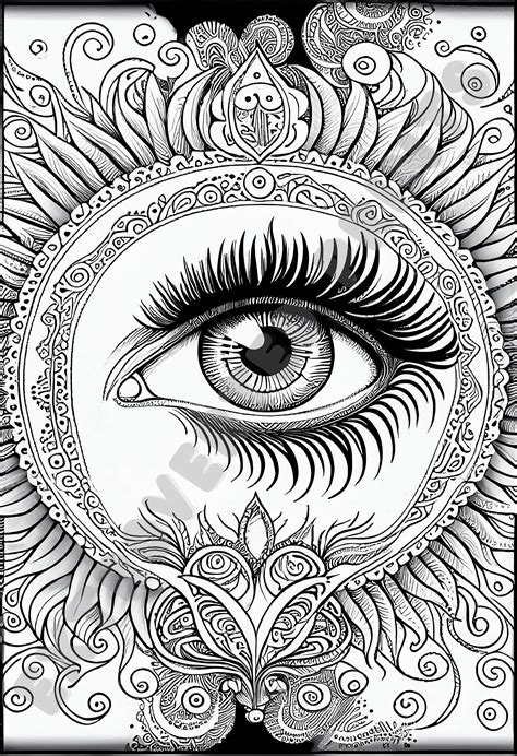 Your Third Eye Coloring Page For Kids And Adults Who Etsy