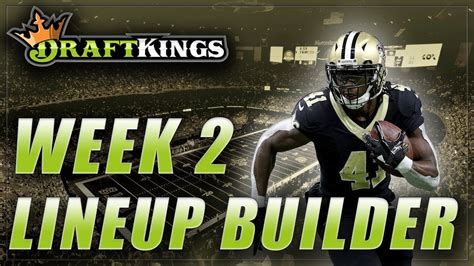 Two crossed lines that form an 'x'. DRAFTKINGS NFL DFS WEEK 2: LINEUP STRATEGY & TOURNAMENT ...