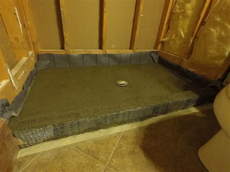 How To Build A Tile Shower Floor Shower Pan Liner And Drain Diy