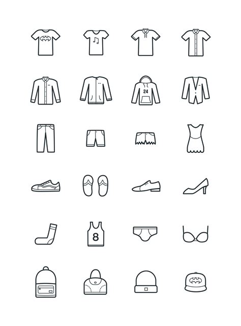 24 Clothes Icons Web Design Freebies Design Freebie Pictogram