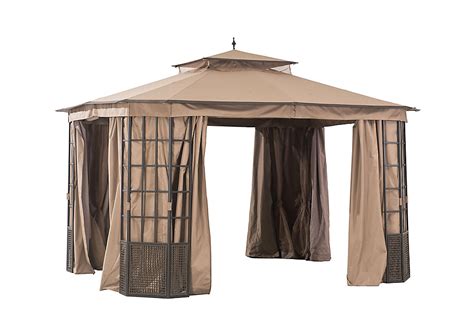 Hampton Bay Brenner 10 Ft X 12 Ft Gazebo With Mosquito Netting And