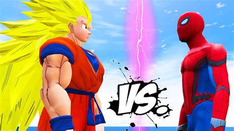 Goku Vs Spiderman Dragon Ball Vs Marvel Superhero Viyoutube