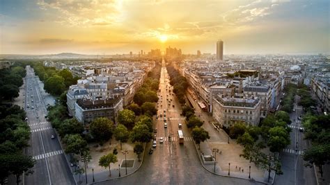 Download Sunset La Défense France Man Made Paris Hd Wallpaper