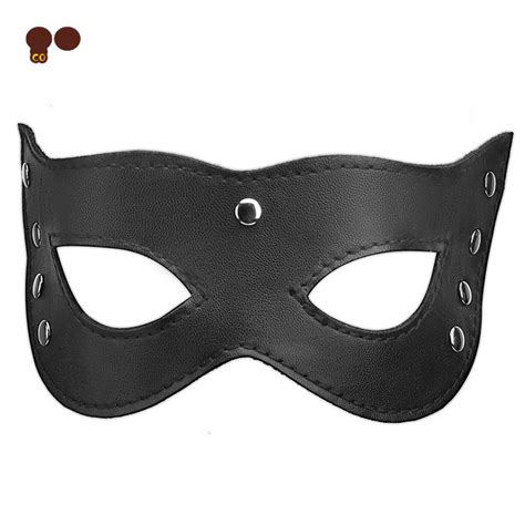 Sex Toys For Woman Faux Leather Rivet Eye Mask Couple Flirting Erotic Lingerie Costumes