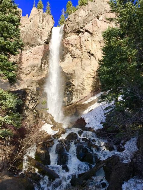 Beautiful Waterfall In Colorado Stock Photo Image Of Beautiful