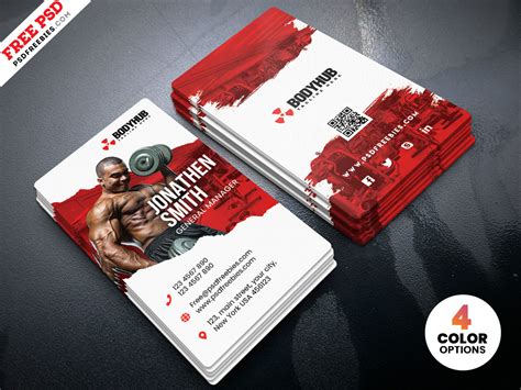 Fitness Gym Business Card Template Psd Download Psd