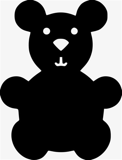 Stuffed Bear Teddy Bear Clip Art Black Hd Png Download 8160447