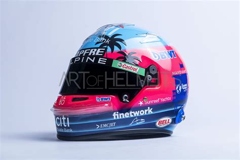Fernando Alonso 2022 Miami Grand Prix F1 Replica Helmet Scale 11 All