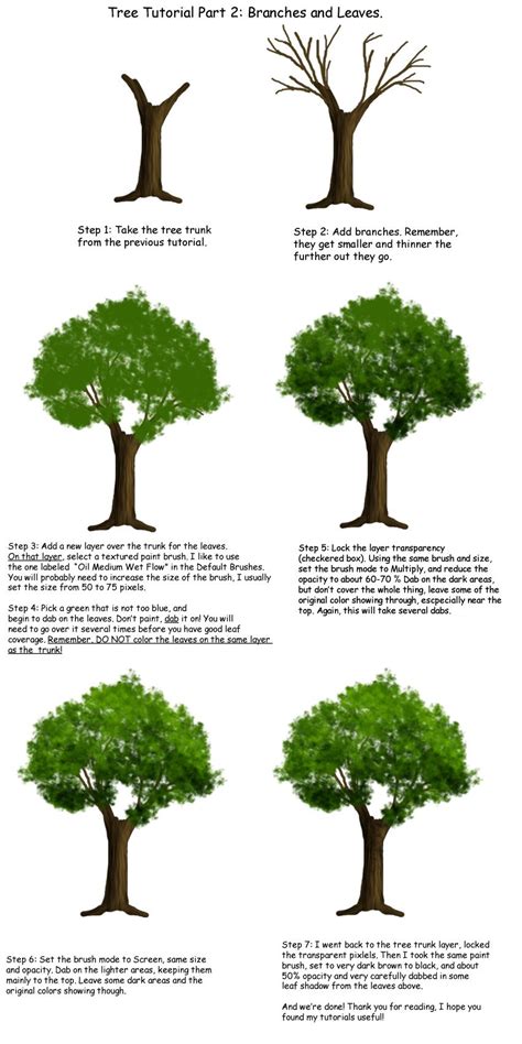 Tree Tutorial Part 2 By Tephra76 On Deviantart Trees Drawing Tutorial