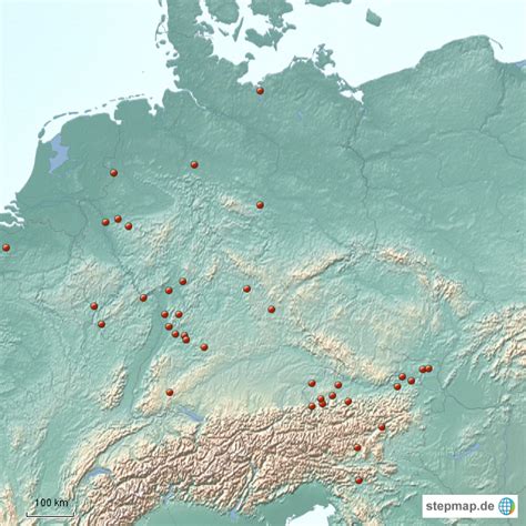 StepMap - Michel- in Ortsnamen - Landkarte für Deutschland