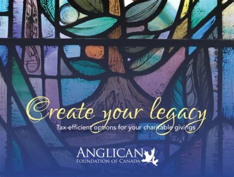 Create Your Legacy Charitable Giving Resource Now Available Anglican