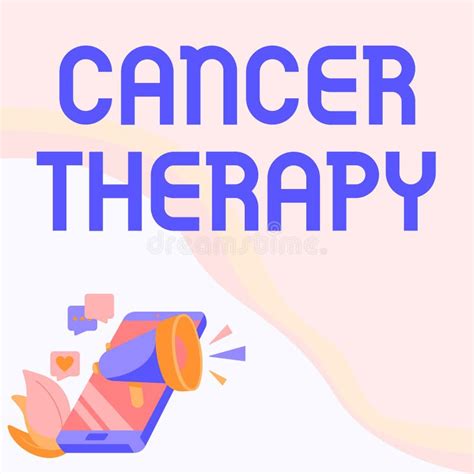 Hand Writing Sign Cancer Therapy Concept Meaning The Treatment Of