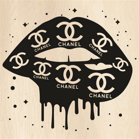 Chanel Lips Svg Chanel Dripping Lips Png Chanel Lips Pattern Vector