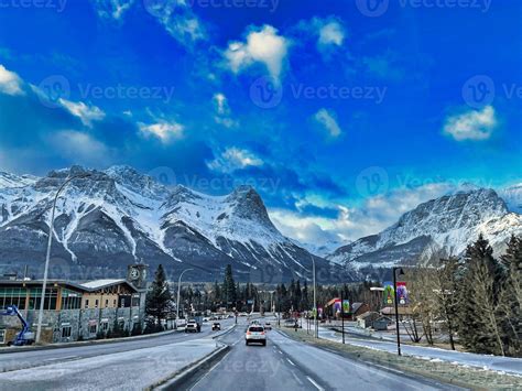 Canmore Is A Town In Alberta Rocky Mountains West Of Calgary Its