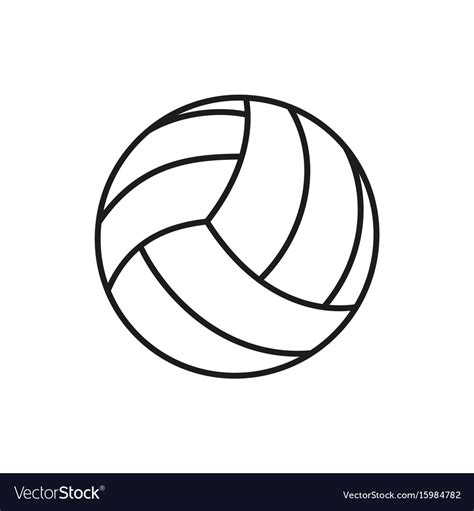 Volleyball Ball Icon On White Background Vector Image