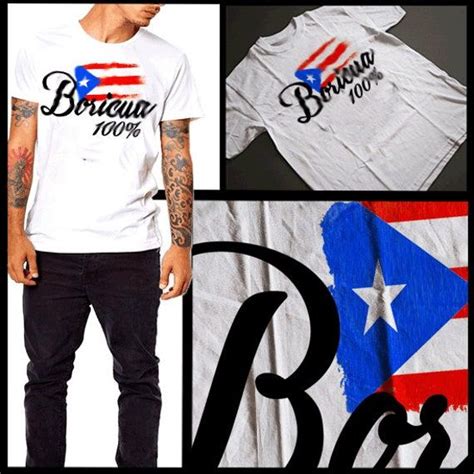 Puerto Rico Flag T Shirt Boricua 100 Taino Puerto Rican Pride Clear Print Cotton Tee Etsy In