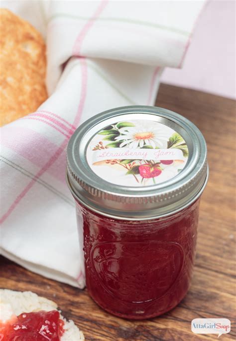 homemade strawberry jam canning printables tgif