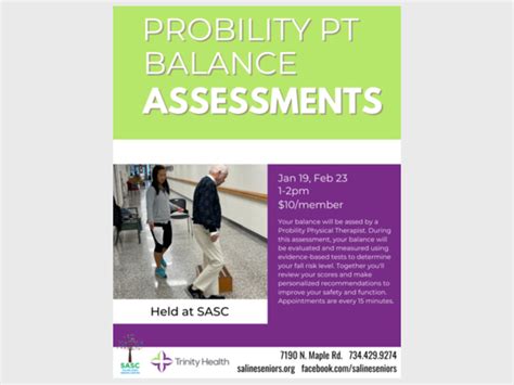 Probility Physical Therapy Balance Assessments The Saline Post