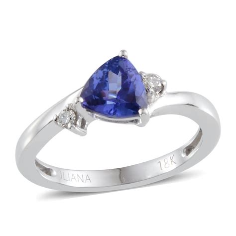 Iliana 18ct White Gold 110 Carat Aaa Tanzanite Diamond Designer Ring