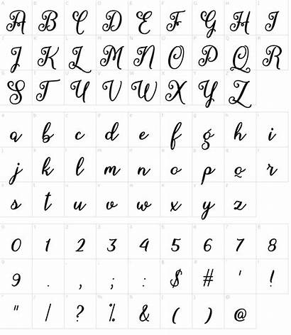 Font Calligraphy March Fonts Characters