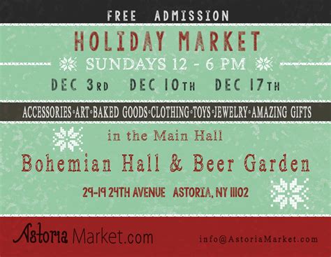 Holiday Market Astoria Market Bohemian Hall And Beer Garden Of Astoria