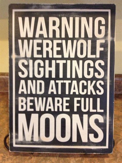 Warning Werewolf Sign On Etsy 1500 Werewolf Halloween Party