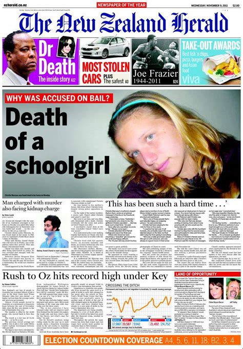 newspaper the new zealand herald new zealand newspapers in new zealand wednesday s edition