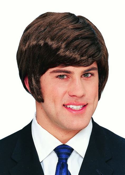 Deluxe 70 S Dude Brown Wig With Sideburns Candy Apple Costumes Celebrity Costumes