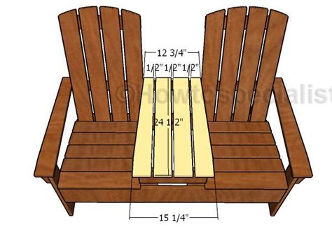 Double Adirondack Chair With Table Plans Howtospecialist How To