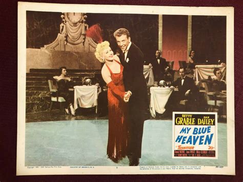My Blue Heaven Lobby Card Complete Set 8 Movie Poster 1950 Betty