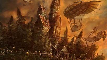 Steampunk Wallpapers Desktop Background Fantasy Backgrounds Airship