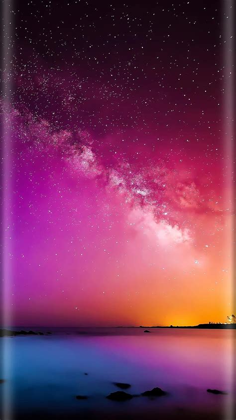 Galaxy Edge Pink Night Sky Sunset Samsung Galaxy Edge Hd Phone