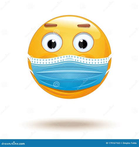 Emoji In Medical Mask Medical Mask Emoji Icon Stock Vector