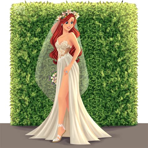 ariel as a bride best disney princess fan art popsugar love and sex photo 10