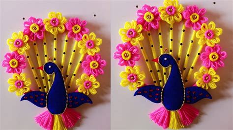 Please note, burke decor does not accept wallpaper returns at this time. DIY EASY WOOLEN PEACOCK WALL HANGING!!Best out of peacock toran!! DIY Room decor!! DIY wall ...