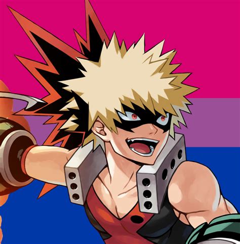 Your Fav Has Pride — Bakugo Katsuki With The Bisexual Pride Flag