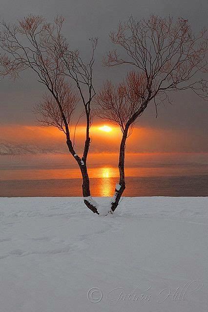 And Snowy Sunset ~ Stunning Nature Resimler Günbatımları Doğa