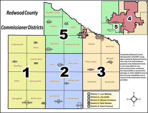 Redwood County Commissioner Districts Redwood County Mn