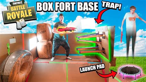 Fortnite In Real Life Box Fort Base 📦⛏ Working Fortnite Traps Launch
