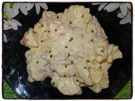 Chou fleur à la béchamel et crème de camembert Recettes faciles