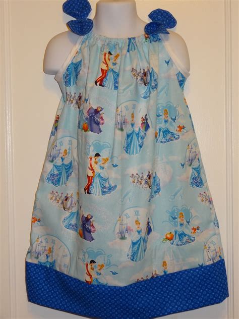 Disney Cinderella Girls Pillow Case Dress Made To Order Sizes 12 18 18 24 Month And 2 To 8
