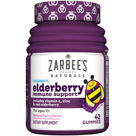 Zarbees Naturals Childrens Elderberry Immune Support Vitamin C