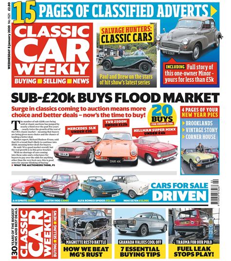 Classic Car Weekly Magazine 08 January 2020 Subscriptions Pocketmags