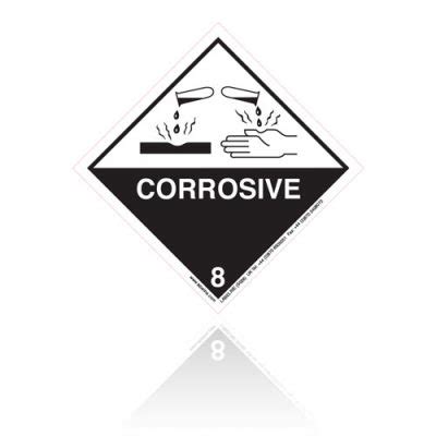 Class 8 Corrosive Hazard Warning Placard Labeline Com