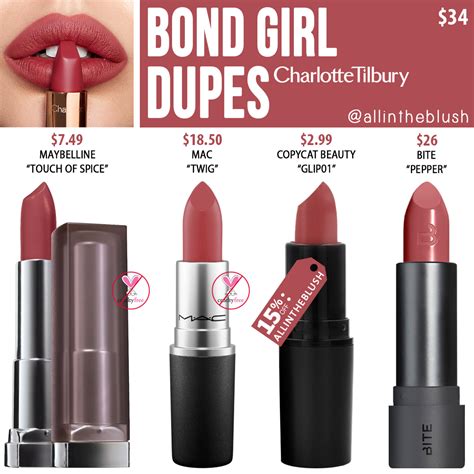 Charlotte Tilbury Bond Girl Matte Revolution Lipstick Dupes Artofit