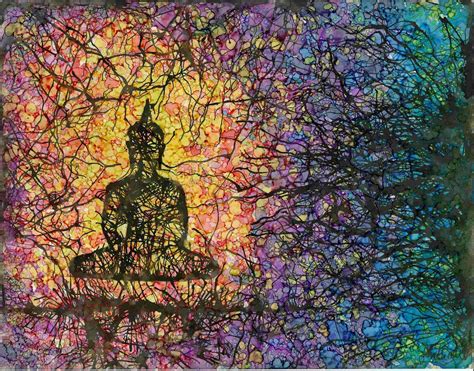 Zen Buddha Abstract Painting Giclee Art Print By Sarahmerrill