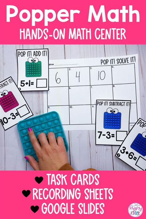 Make Math Centers Fun With These Pop It Math Task Cards For 1st Grade