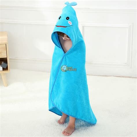 Kids Hooded Towel Toddler Towel Best Bath Towels Blue Monster